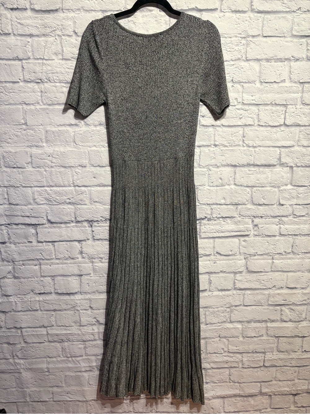 Marks & Spencer Gray Ribbed V-Neck Maxi Dress Size 8 US - Picture 10 of 10